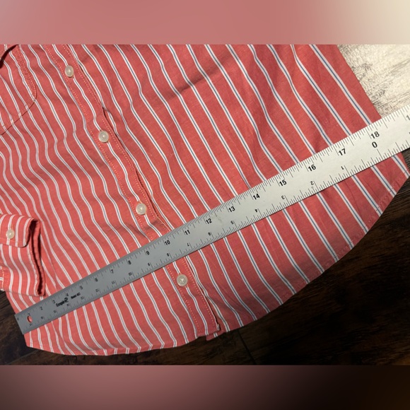 L.L. Bean Classic Roll Tab Button-Down Shirt Blouse Top Medium Rare - Picture 5 of 7